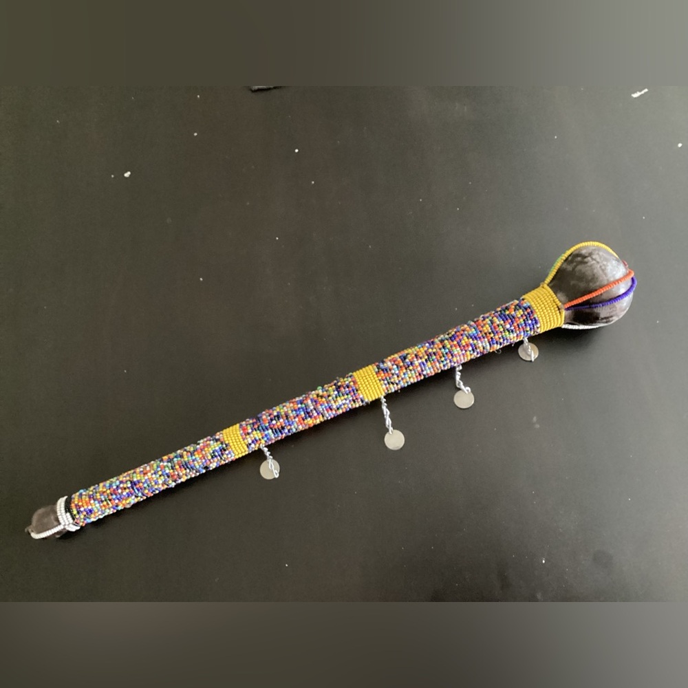 Massai Beaded Talking Stick